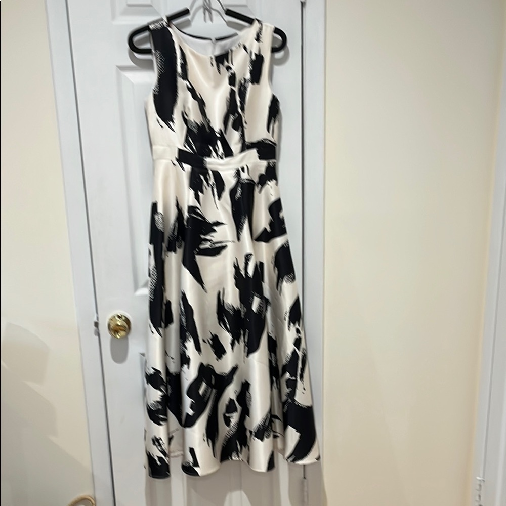 Elegant Black and White Women's Dress